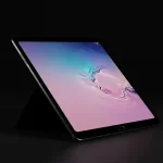 Fx Professional studio photography of Samsung Galaxy Tab S10 FE with dramatic side lighting and shadows 4