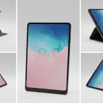 Fx Samsung Galaxy Tab S10 FE with multiple viewing angles showing versatility and design aesthetics 1