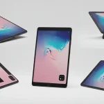Fx Samsung Galaxy Tab S10 FE with multiple viewing angles showing versatility and design aesthetics 2