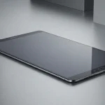 Fx Samsung Galaxy Tab S6 on brushed metal surface with industrial modern aesthetic 2