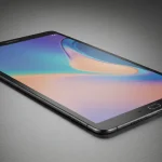 Fx Samsung Galaxy Tab S6 on brushed metal surface with industrial modern aesthetic 3