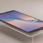 Fx Samsung Galaxy Tab S6 on clean acrylic surface with subtle transparency effects 2
