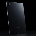 Fx Samsung Galaxy Tab S6 on sleek black surface with dramatic rim lighting 1