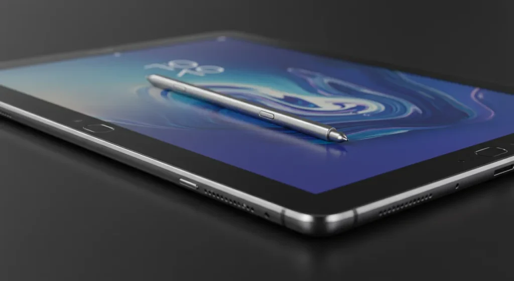 Fx Samsung Galaxy Tab S6 photographed from low angle emphasizing its premium design 2
