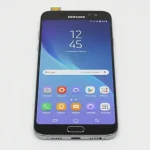 Fx Samsung Galaxy device captured from above showing the complete front screen design 4