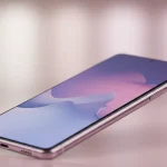 Fx Samsung Galaxy device photographed against a bokeh background with shallow depth of field 3