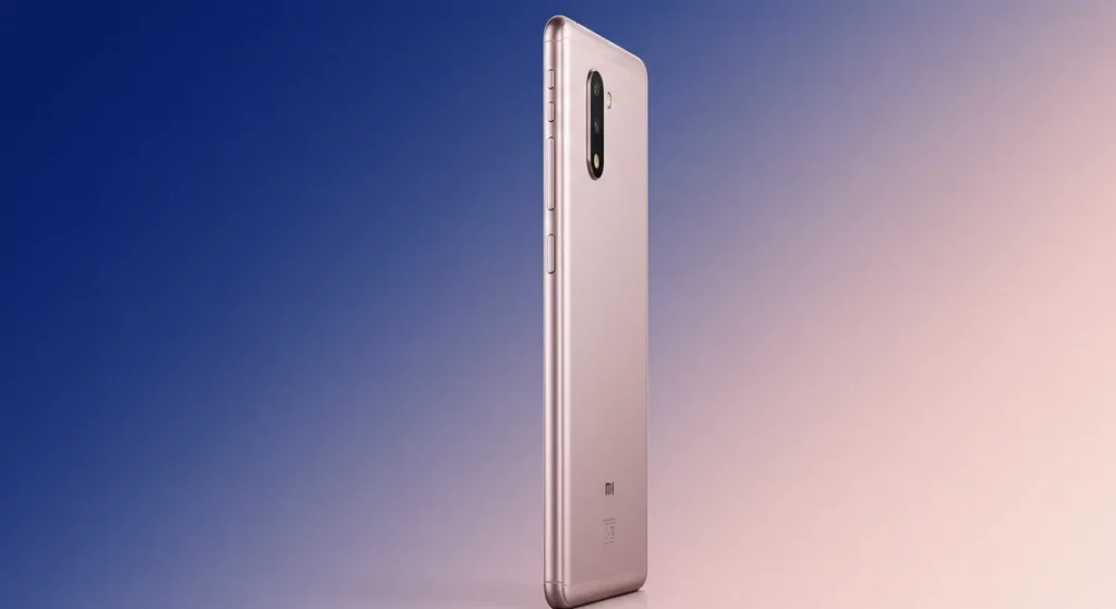 Fx Side profile shot of a Xiaomi Mi Pad showing its slim bezels and premium metallic finish against a gradient background 1