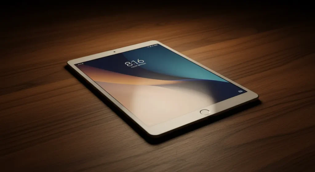 Fx Stylized photography of a Xiaomi Mi Pad on a textured surface with artistic lighting and modern composition emphasizing innovation and design 2