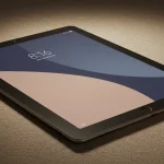 Fx Stylized photography of a Xiaomi Mi Pad on a textured surface with artistic lighting and modern composition emphasizing innovation and design 4