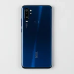 Fx Top down view of Xiaomi Redmi Note 13 Pro Plus 5G showing full device dimensions and proportions professional overhead photography 4