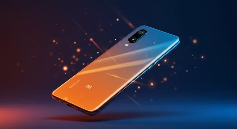 Fx Xiaomi Redmi Note 13 Pro Plus 5G floating in mid air with dynamic lighting effects showcasing the phones sleek profile and modern design 1