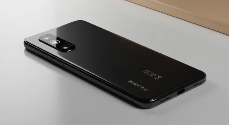 Fx Xiaomi Redmi Note 13 Pro Plus 5G in black color with subtle reflection on glossy surface emphasizing premium build and materials 4