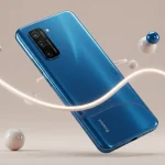 Fx Xiaomi Redmi Note 13 Pro Plus 5G in blue color with soft gradient lighting creating premium ambiance phone positioned at elegant angle 1