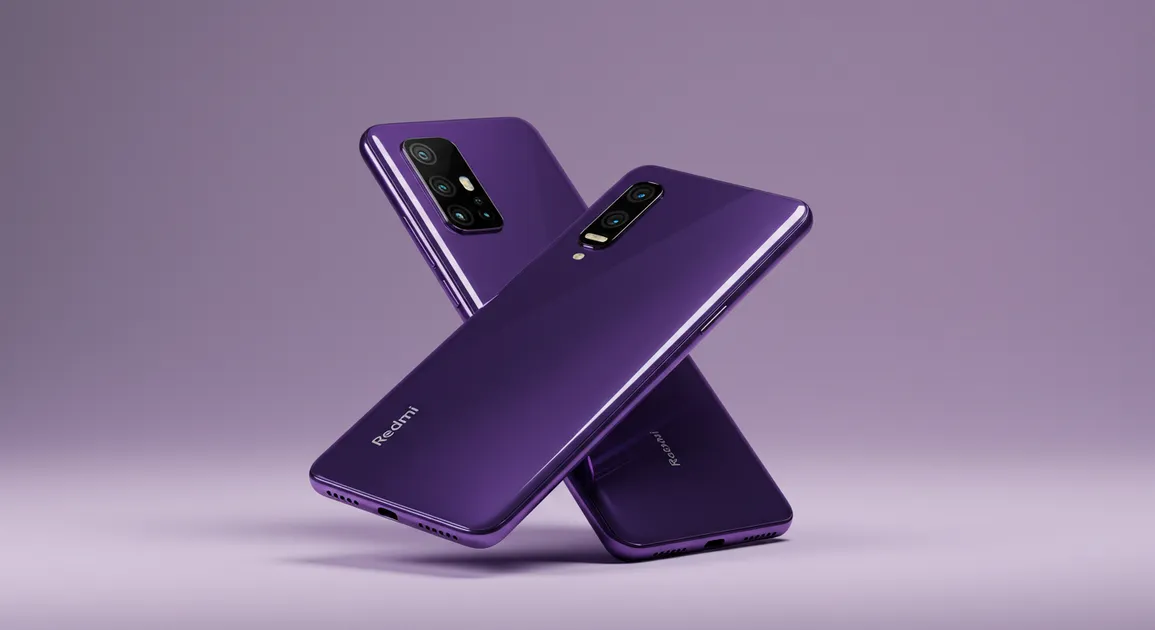 Fx Xiaomi Redmi Note 13 Pro Plus 5G in purple color with artistic shadow play creating dynamic visual composition for premium product showcase 1