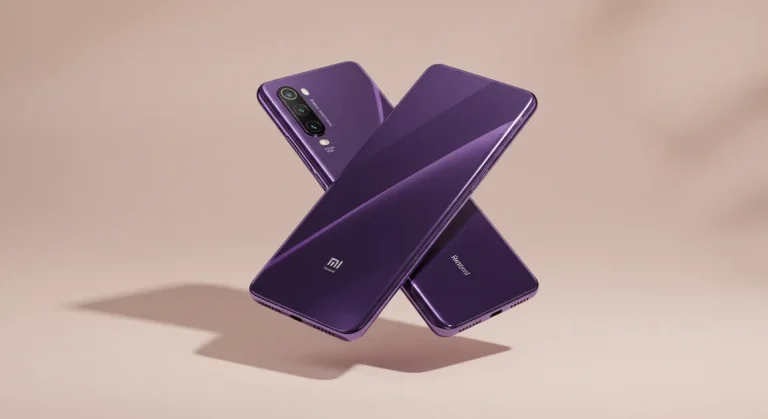 Fx Xiaomi Redmi Note 13 Pro Plus 5G in purple color with artistic shadow play creating dynamic visual composition for premium product showcase 4