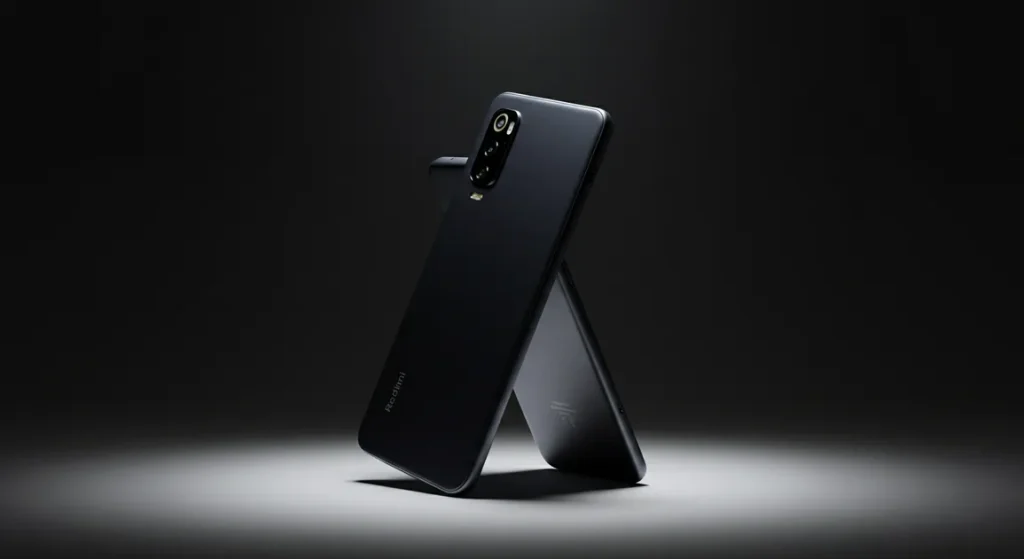 Fx Xiaomi Redmi Note 13 Pro Plus 5G positioned with soft backlighting creating rim light effect highlighting phone silhouette and design 4