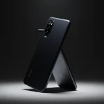 Fx Xiaomi Redmi Note 13 Pro Plus 5G positioned with soft backlighting creating rim light effect highlighting phone silhouette and design 4