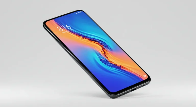 Fx Xiaomi Redmi Note 13 Pro Plus 5G screen showing high resolution display quality phone tilted at optimal viewing angle studio lighting 2