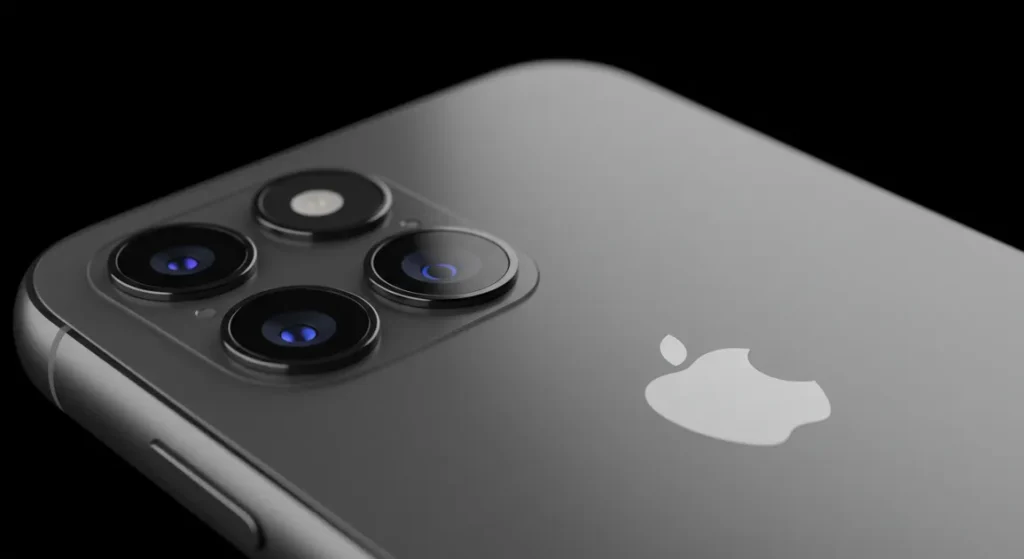 Diferenças entre Apple iPhone 16e de 128 GB e iPhone 16 Pro 1 Fx iPhone 16e back panel close up highlighting Apple logo and camera system soft gradient lighting premium material textures visible ultra high definition 2