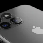 Fx iPhone 16e back panel close up highlighting Apple logo and camera system soft gradient lighting premium material textures visible ultra high definition 2