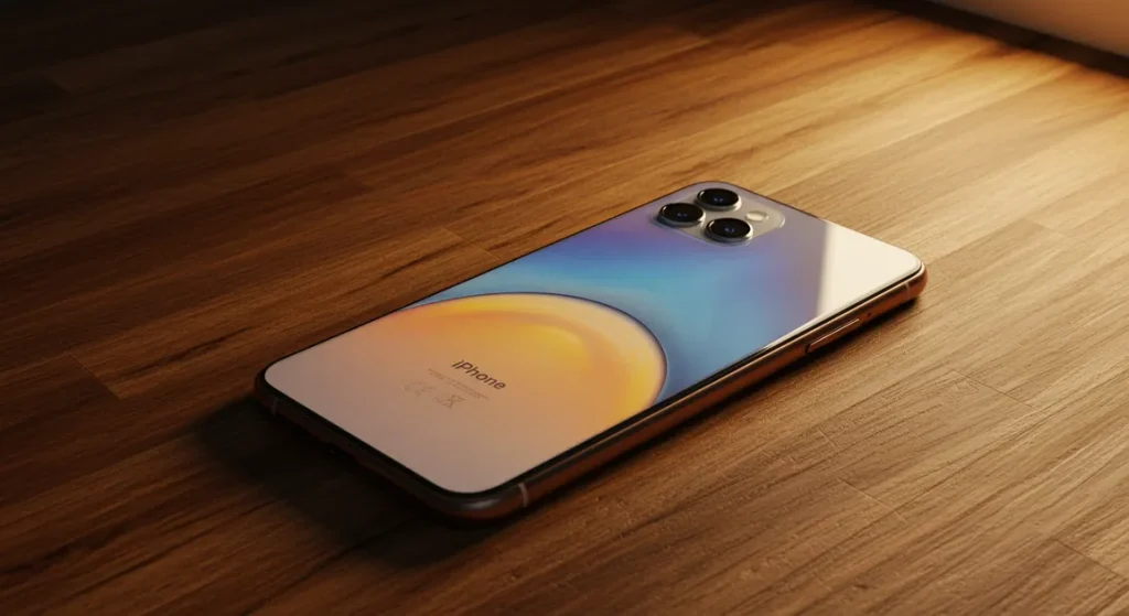 Fx iPhone 16e on wooden surface with natural textures warm lighting creating cozy atmosphere while maintaining product focus lifestyle photography 3