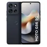 Moto G56 5G com 256 GB visto de frente e verso